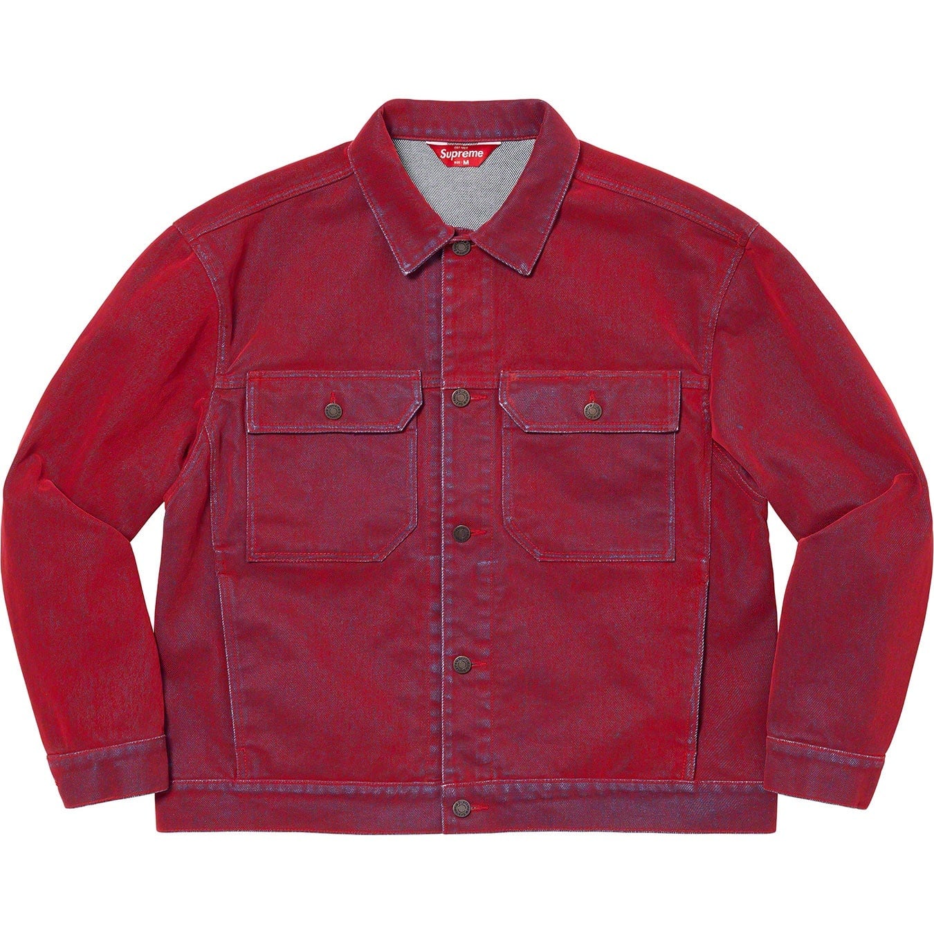 Flocked Denim Trucker Jacket view 8